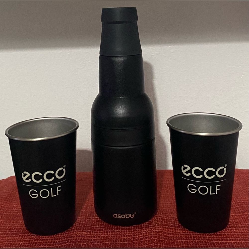 ASOBU BLACK BOTTLE AND ECCO GOLF CUP SET